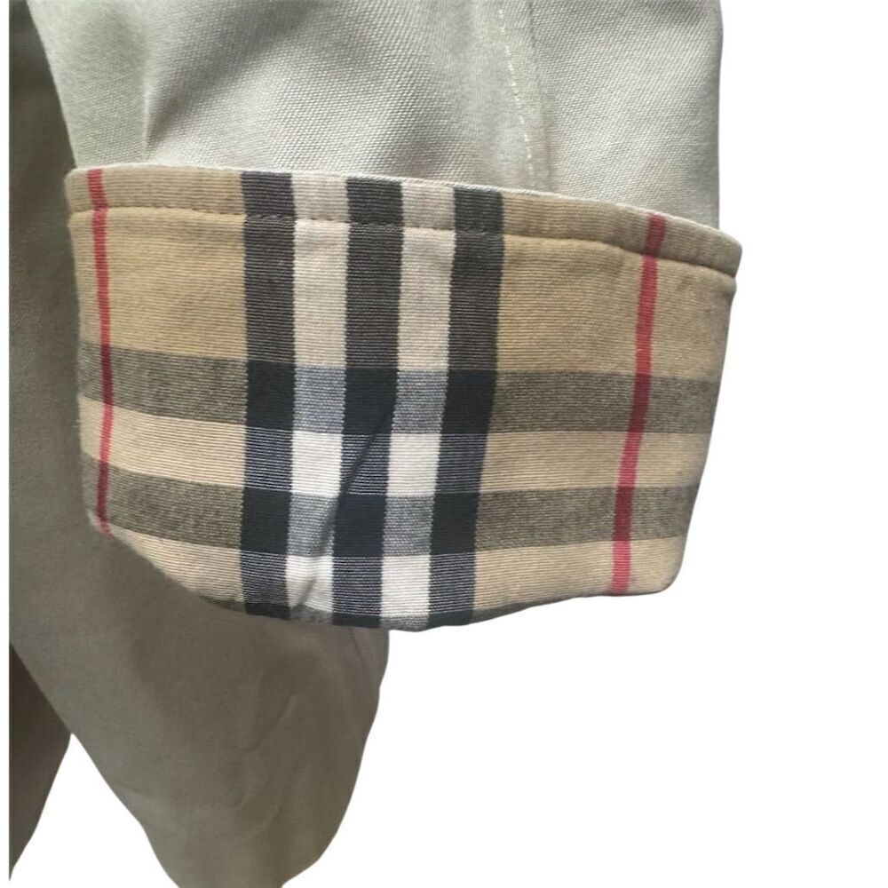 EUC Burberry Women's Beige Trench Coat Size 6 Classic Plaid Detachable Lining - Picture 4 of 16